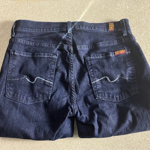 - 7 For All Mankind size 31 mid rise boot cut jeans dark denim - Picture 7 of 7